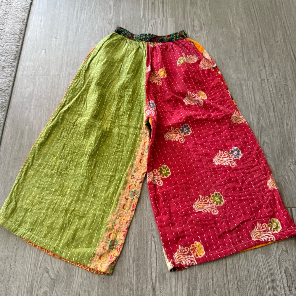 Kantha Patchwork Pants NWT - Picture 4 of 13